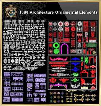 【Over 1000+ Architecture Ornamental Elements】(Best Collections!!)