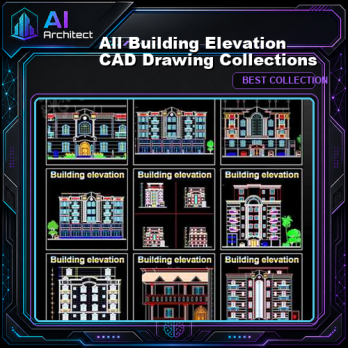 【All Building Elevation CAD Drawing Collections】(Best Collections!!)