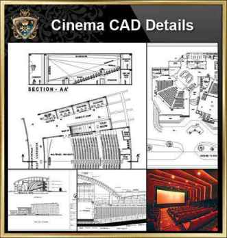Cinema Design,Autocad Blocks,Cinema Details,Cinema Section,Cinema elevation design drawings