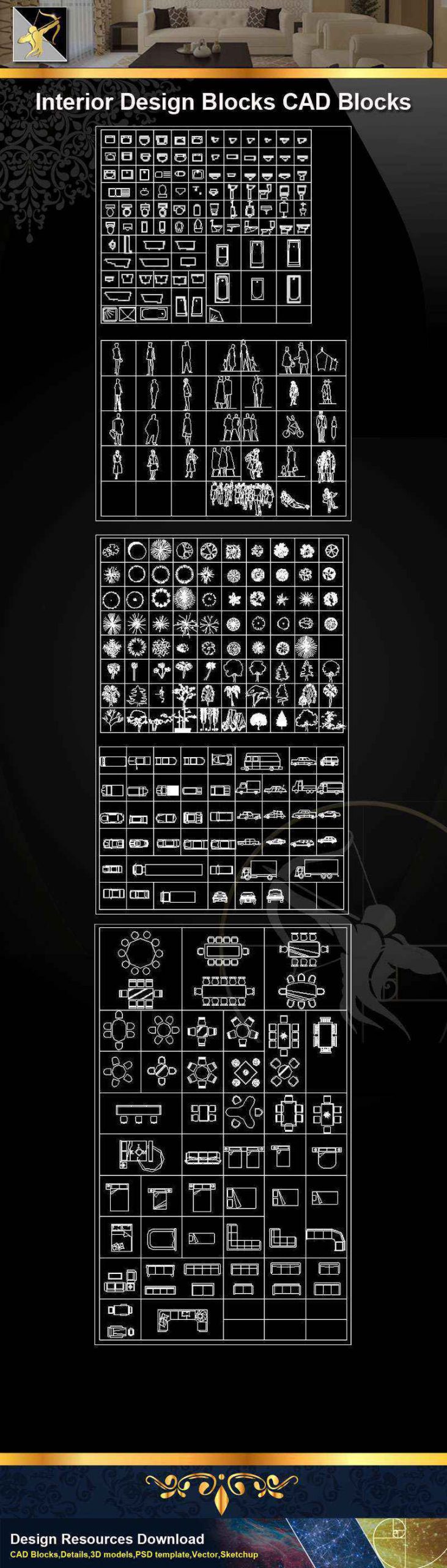 ★【Interior Design CAD Blocks】@Autocad Blocks,Drawings,CAD Details,Elevation - Image 2