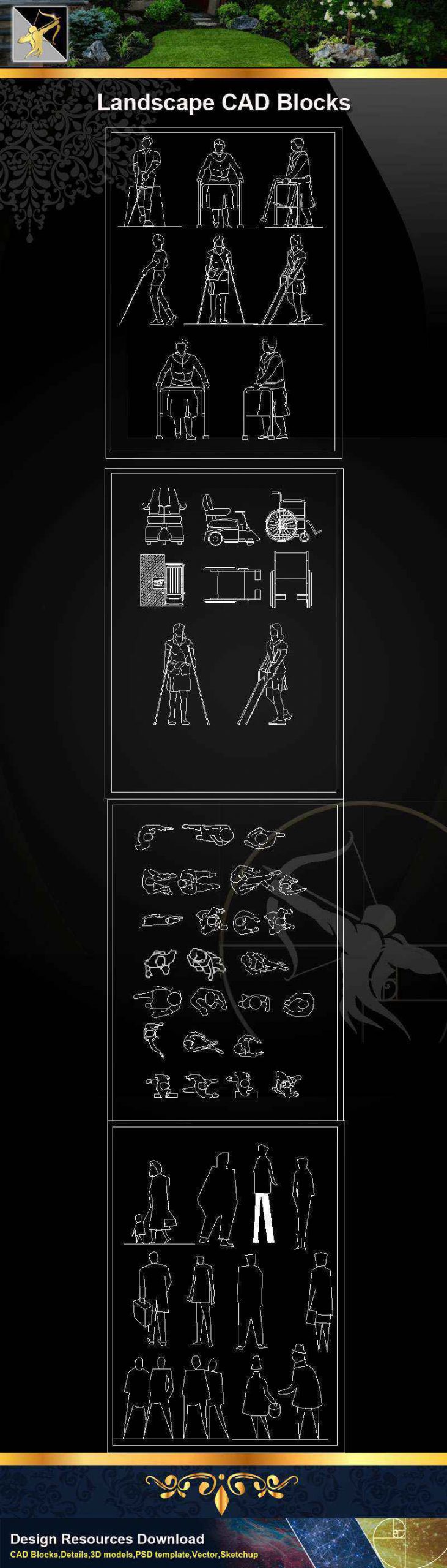 ★【 People Blocks】@Autocad Blocks,Drawings,CAD Details,Elevation - Image 3