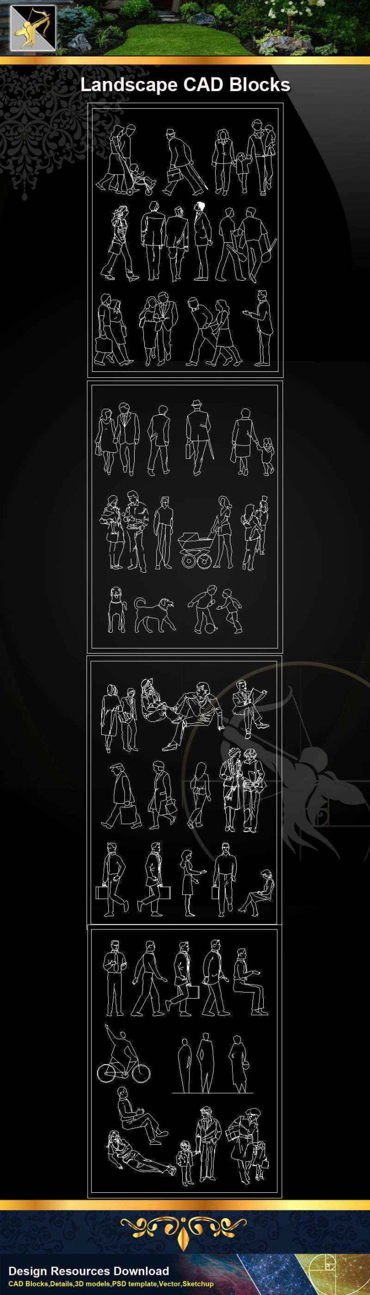 ★【 People Blocks】@Autocad Blocks,Drawings,CAD Details,Elevation