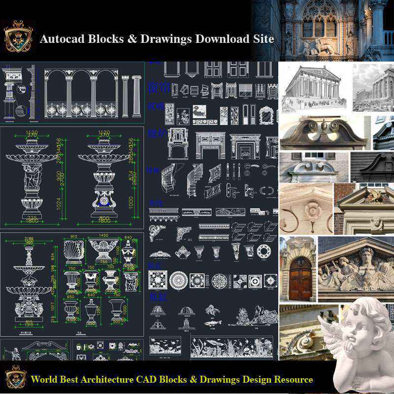 ★【Neoclassical Style Decor CAD Design Elements V.1】Neoclassical interior, Home decor,Traditional home decorating,Decoration