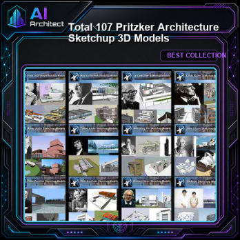 ★Total 107 Pritzker Architecture Sketchup 3D Models★ (Best Recommanded!!)