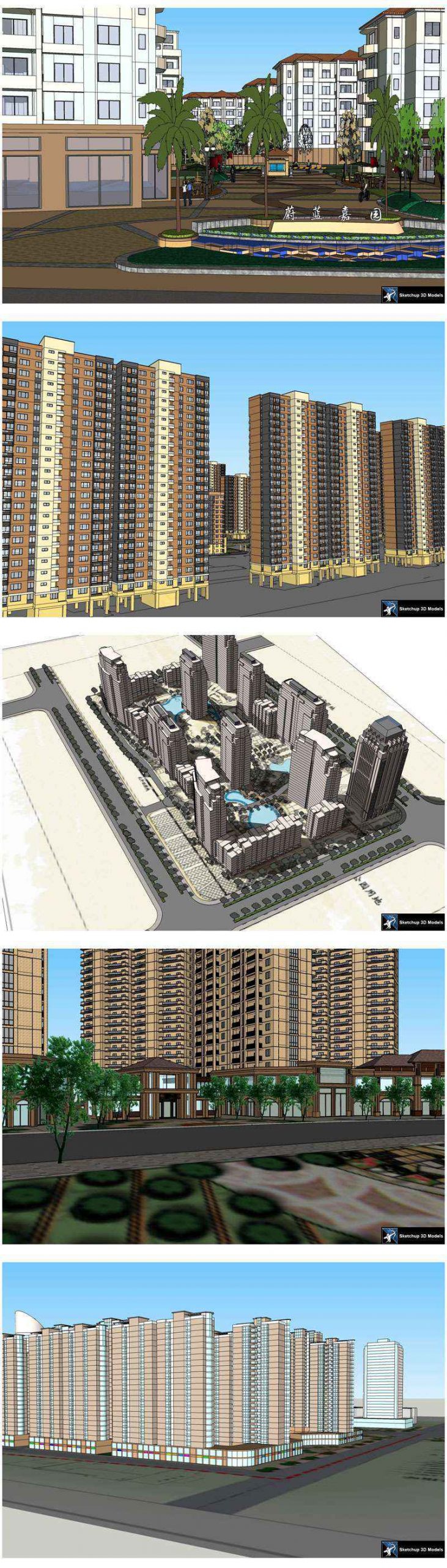 ★【Sketchup 3D Models】20 Types of Residential Building Landscape Sketchup 3D Models V.5 - Image 5