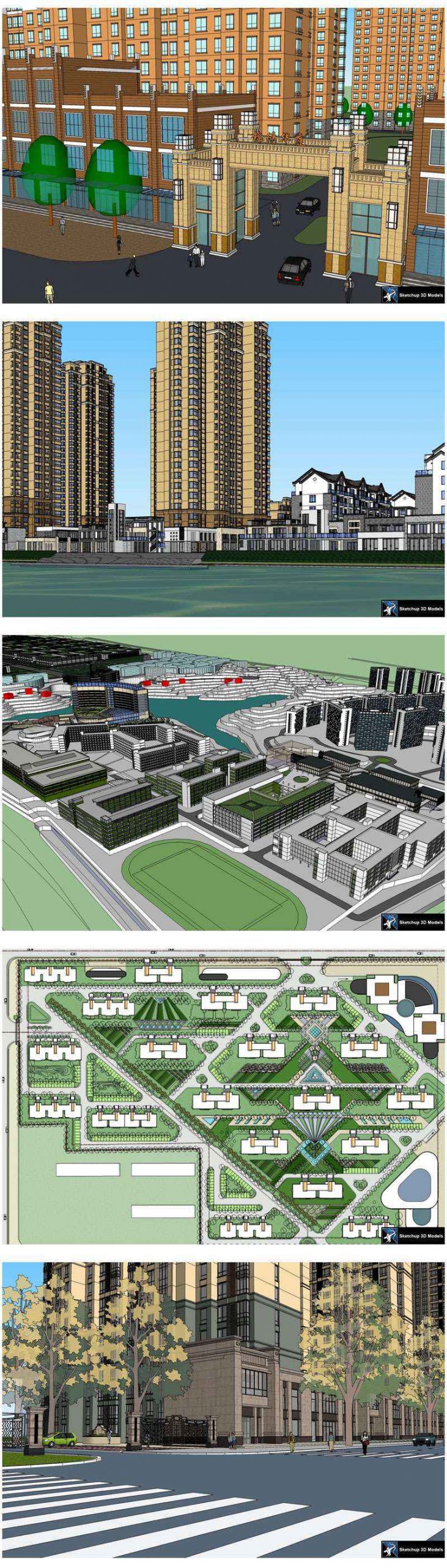 ★【Sketchup 3D Models】20 Types of Residential Building Landscape Sketchup 3D Models V.5 - Image 4