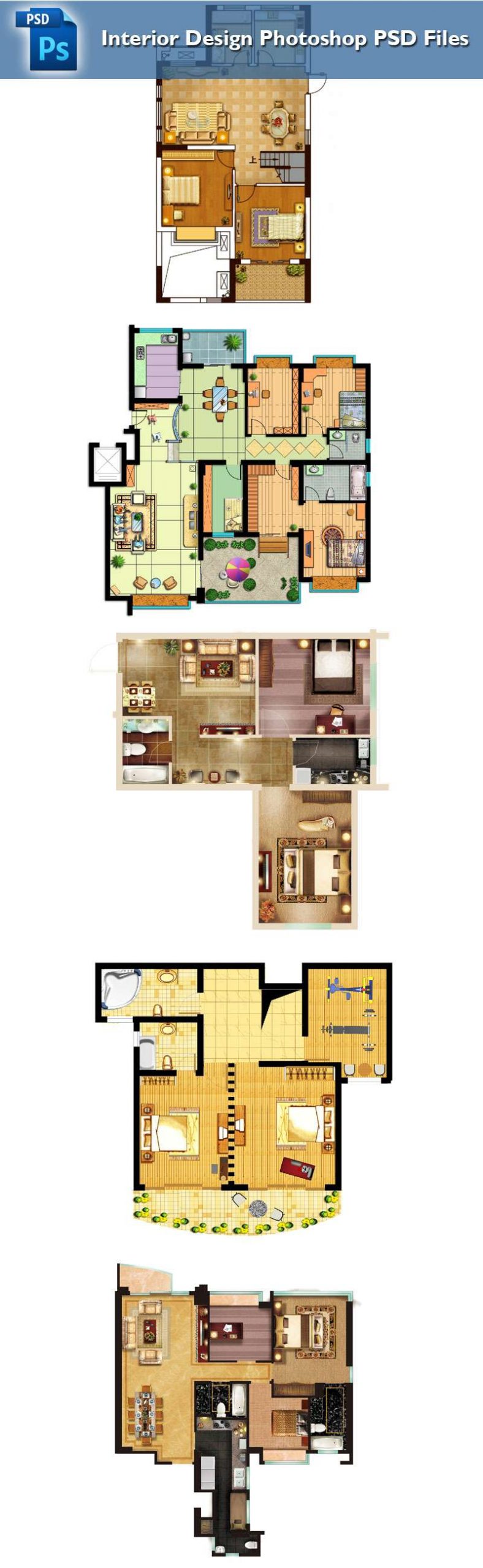 ★【 PSD Interior Design Layout Plan Blocks-All Interior Design PSD Blocks Download V3】 - Image 4