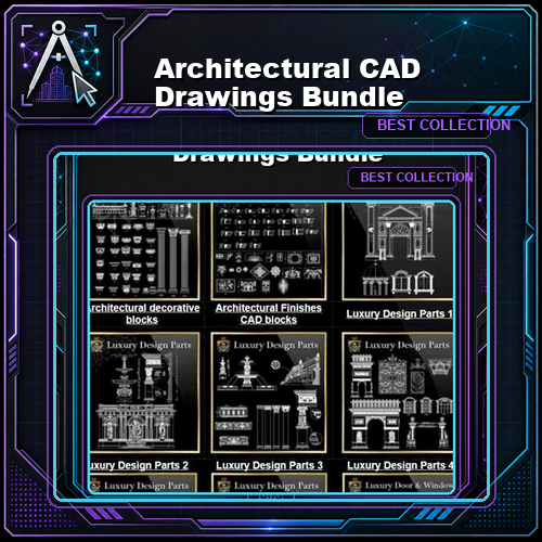 【Architectural CAD Drawings Bundle】(Best Collections!!)
