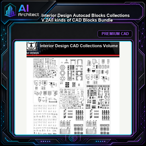 ★【Interior Design Autocad Blocks Collections V.2】All kinds of CAD Blocks Bundle