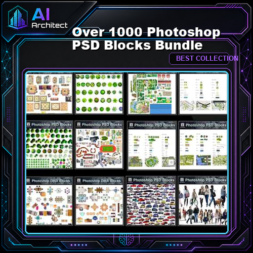 Over 1000 Photoshop PSD Blocks Bundle
