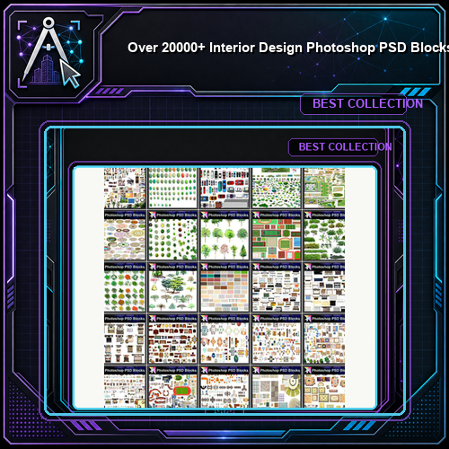 ★Over 20000+ Interior Design Photoshop PSD Blocks Bundle (Total 2.2GB PSD Files -Best Recommanded!!💎💎)