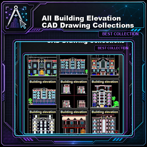 【All Building Elevation CAD Drawing Collections】(Best Collections!!)