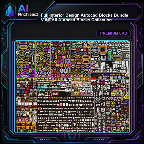 ★【 Full Interior Design Autocad Blocks Bundle V.5】@All Autocad Blocks Collection