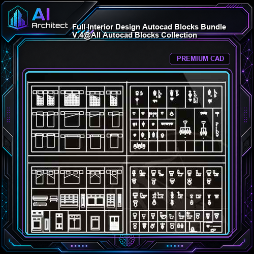 ★【 Full Interior Design Autocad Blocks Bundle V.4】@All Autocad Blocks Collection