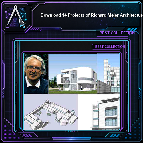 Download 14 Projects of Richard Meier Architecture Sketchup 3D Models(*.skp file format)