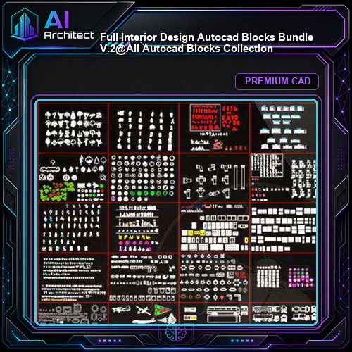 ★【 Full Interior Design Autocad Blocks Bundle V.2】@All Autocad Blocks Collection