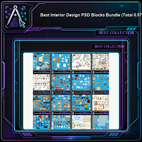 ★Best Interior Design PSD Blocks Bundle (Total 0.57GB PSD Files -Over 1000 PSD Blocks💎💎)