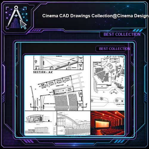 ★【Cinema CAD Drawings Collection】@Cinema Design,Autocad Blocks,Cinema Details,Cinema Section,Cinema elevation design drawings
