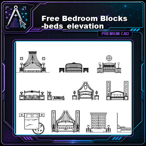 Free Bedroom Blocks -beds_elevation