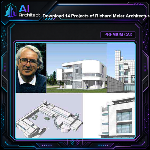 💎Download 14 Projects of Richard Meier Architecture Sketchup 3D Models(*.skp file format)