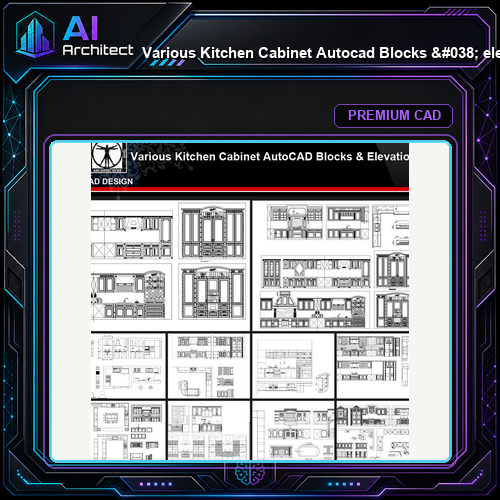 ★【Various Kitchen Cabinet Autocad Blocks & elevation V.2】All kinds of Kitchen Cabinet CAD drawings Bundle