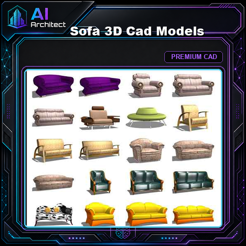 Sofa 3D Cad Models