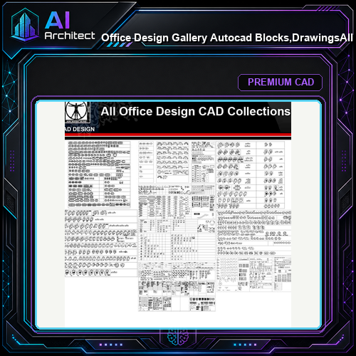 ★【Office Design Gallery Autocad Blocks,Drawings】All Office layout elements Bundle