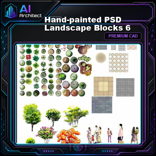 Hand-painted PSD Landscape Blocks 6