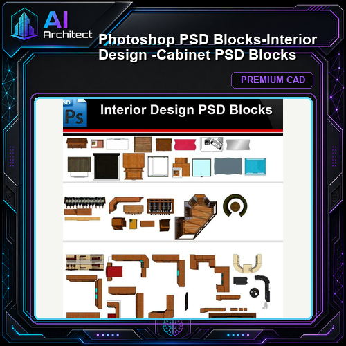 ★Photoshop PSD Blocks-Interior Design -Cabinet PSD Blocks