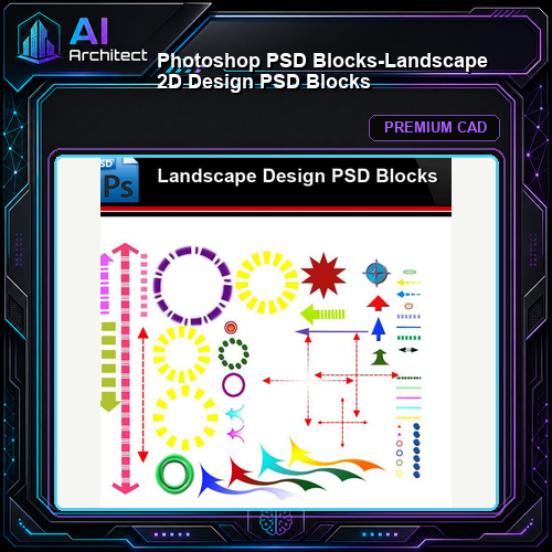 ★Photoshop PSD Blocks-Landscape 2D Design PSD Blocks