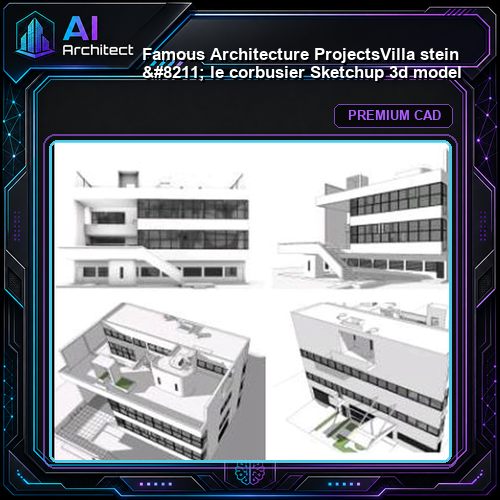 💎【Famous Architecture Projects】Villa stein - le corbusier Sketchup 3d model