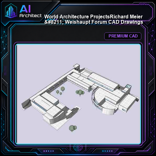 💎【World Architecture Projects】Richard Meier - Weishaupt Forum CAD Drawings