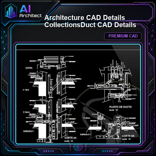 【Architecture CAD Details Collections】Duct CAD Details
