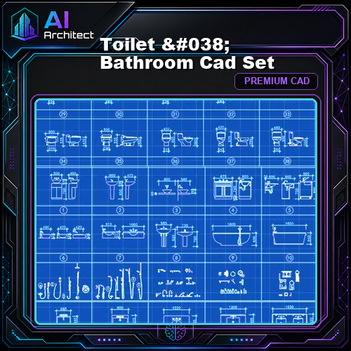 Toilet & Bathroom Cad Set