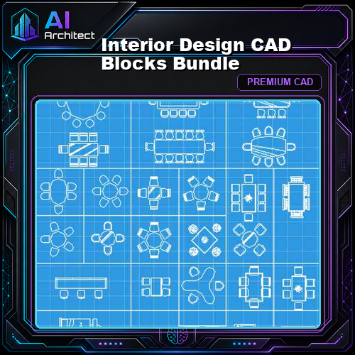 Interior Design CAD  Blocks Bundle