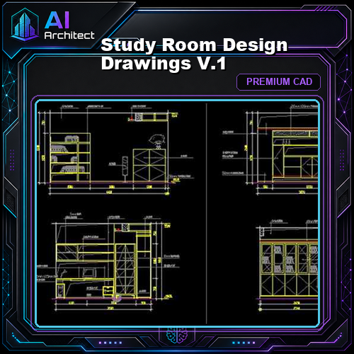 ★【Study Room Design Drawings V.1】★