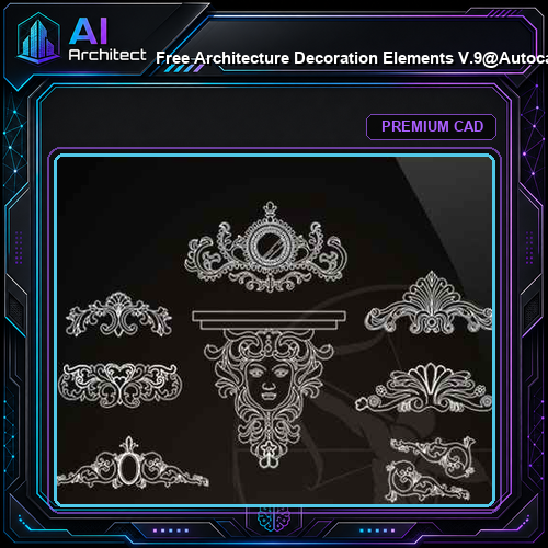 ★【 Free Architecture Decoration Elements V.9】@Autocad Decoration Blocks,Drawings,CAD Details,Elevation