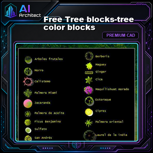 Free Tree blocks-tree color blocks