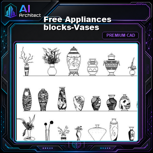Free Appliances blocks-Vases